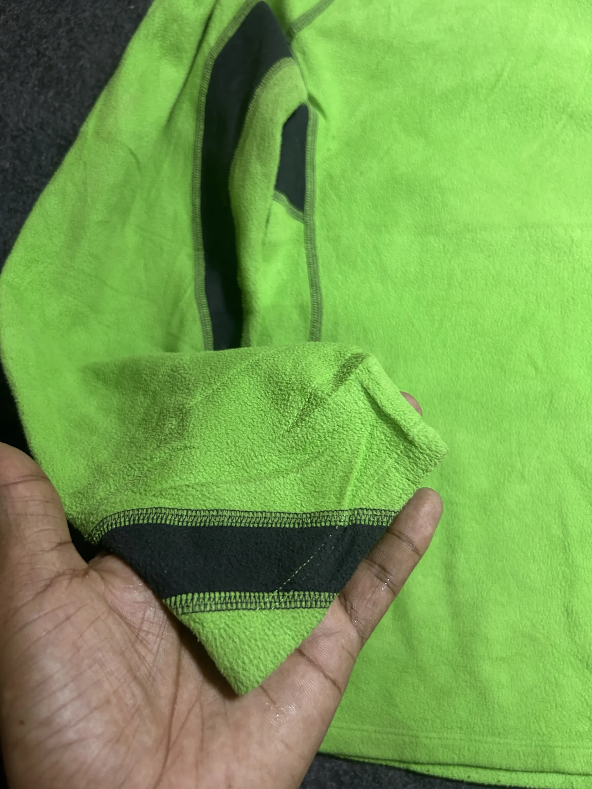 Under Armour Neon Green Quarter Zip Fleece Sweater