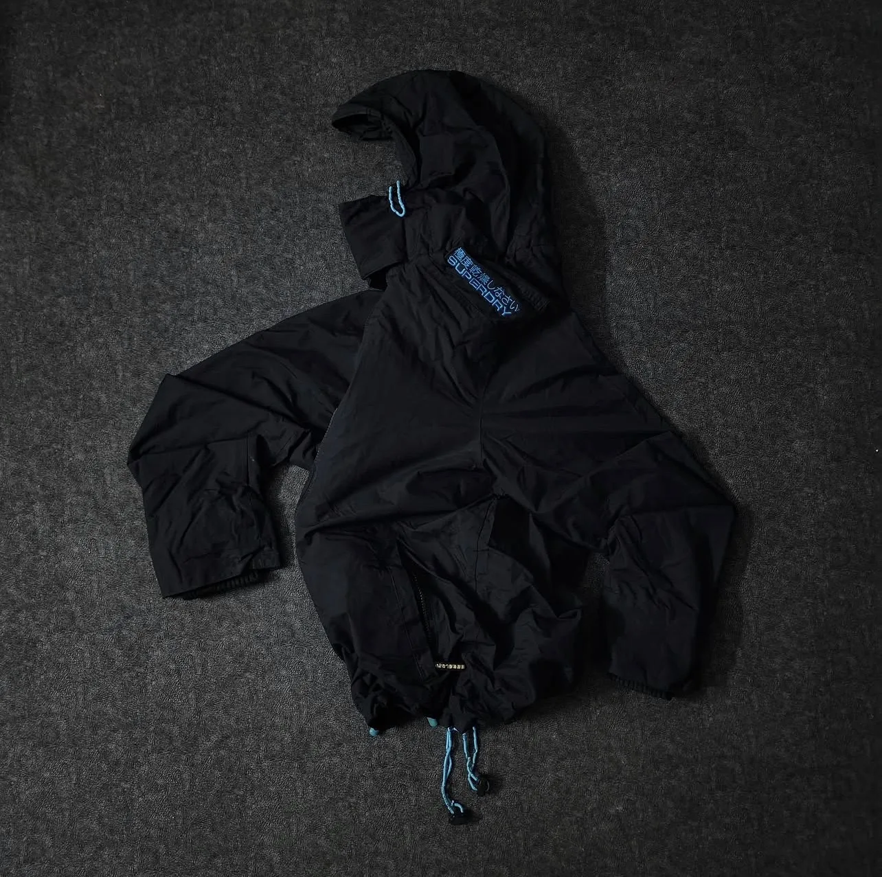 Superdry Professional Multi Chain Waterproof Windbreaker Jacket Black | M