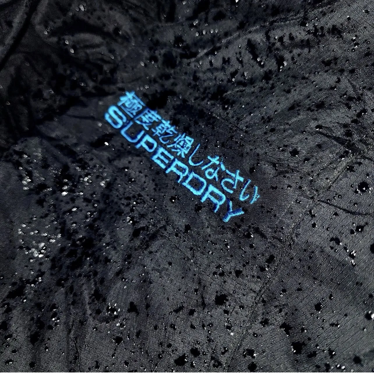 Superdry Professional Multi Chain Waterproof Windbreaker Jacket Black | M