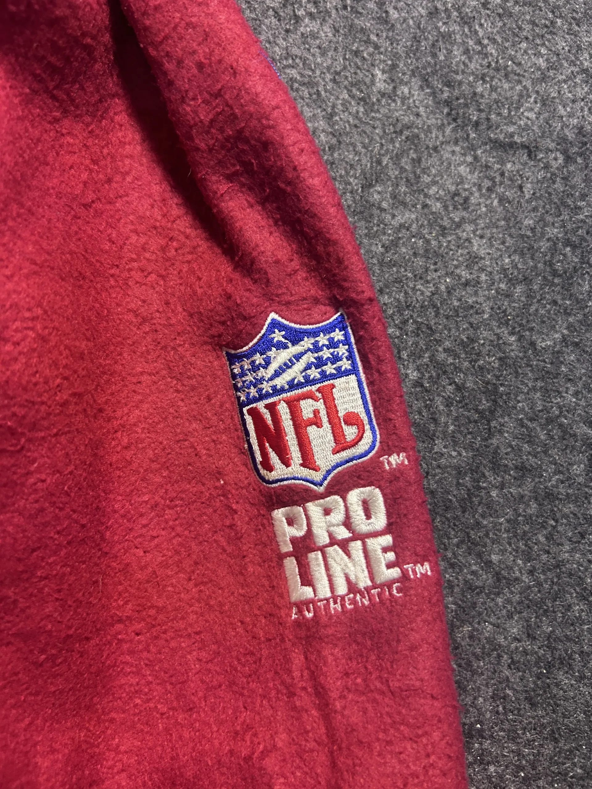 Vintage NFL San Francisco 49ers Logo Athletic Pro Line Quarter Zip Fleece Jacket Red | XL