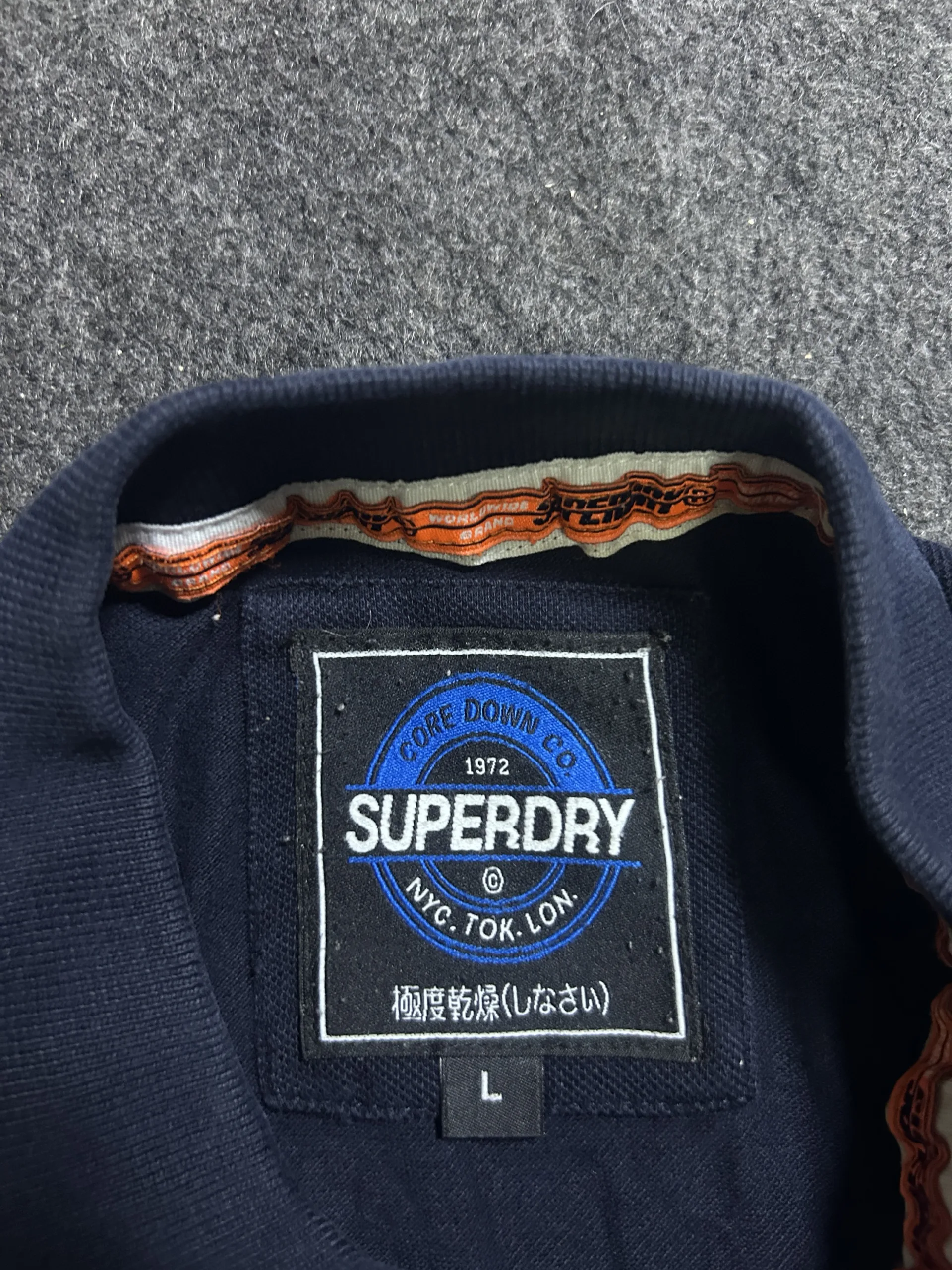Superdry Navy Blue Polo T-Shirt | L