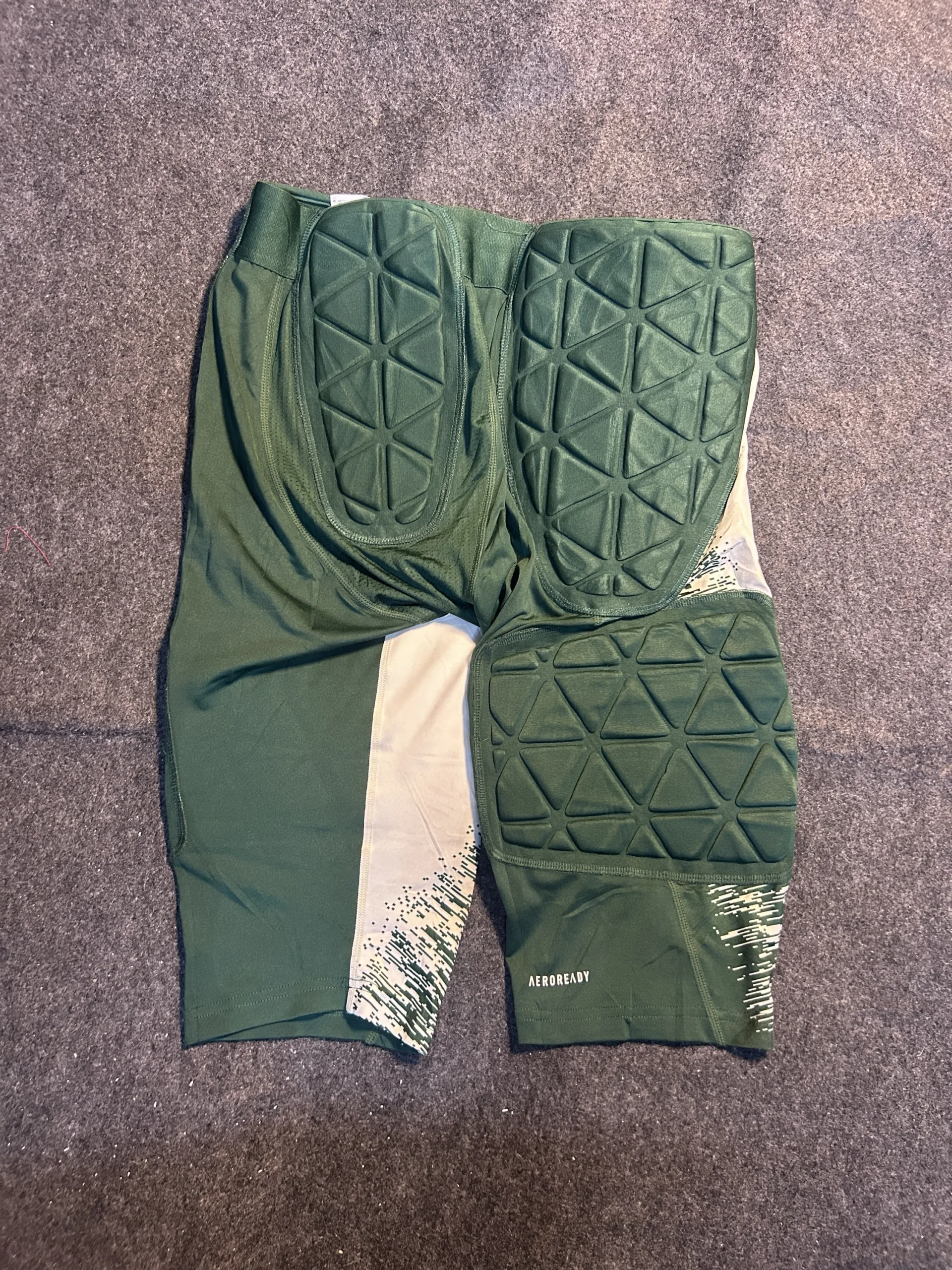 Adidas AEROREADY Padded Compression Shorts Green & White | Size M