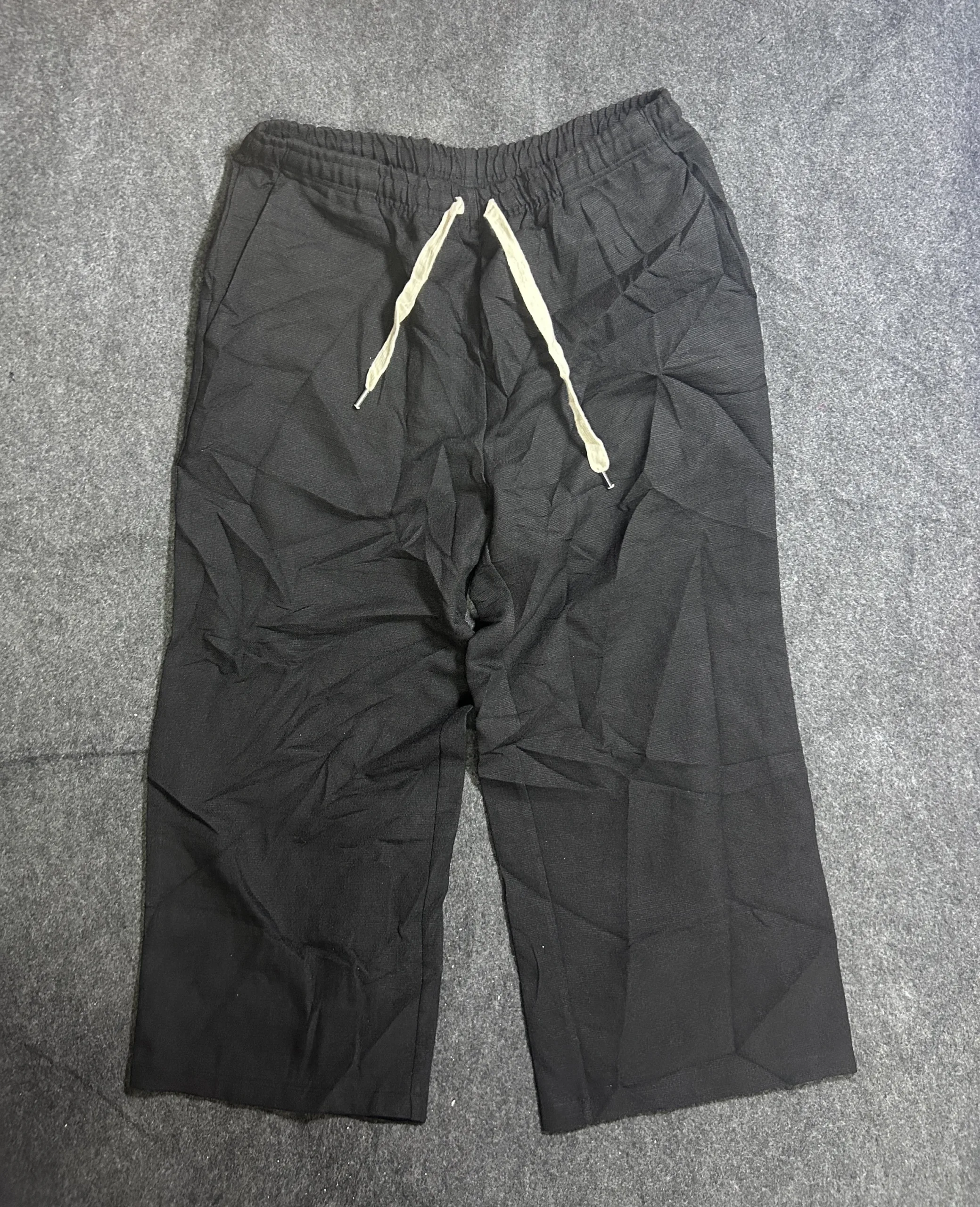 Rugged House Baggy Cargo-Style Pants Black Wide Fit Korean Made | 3XL