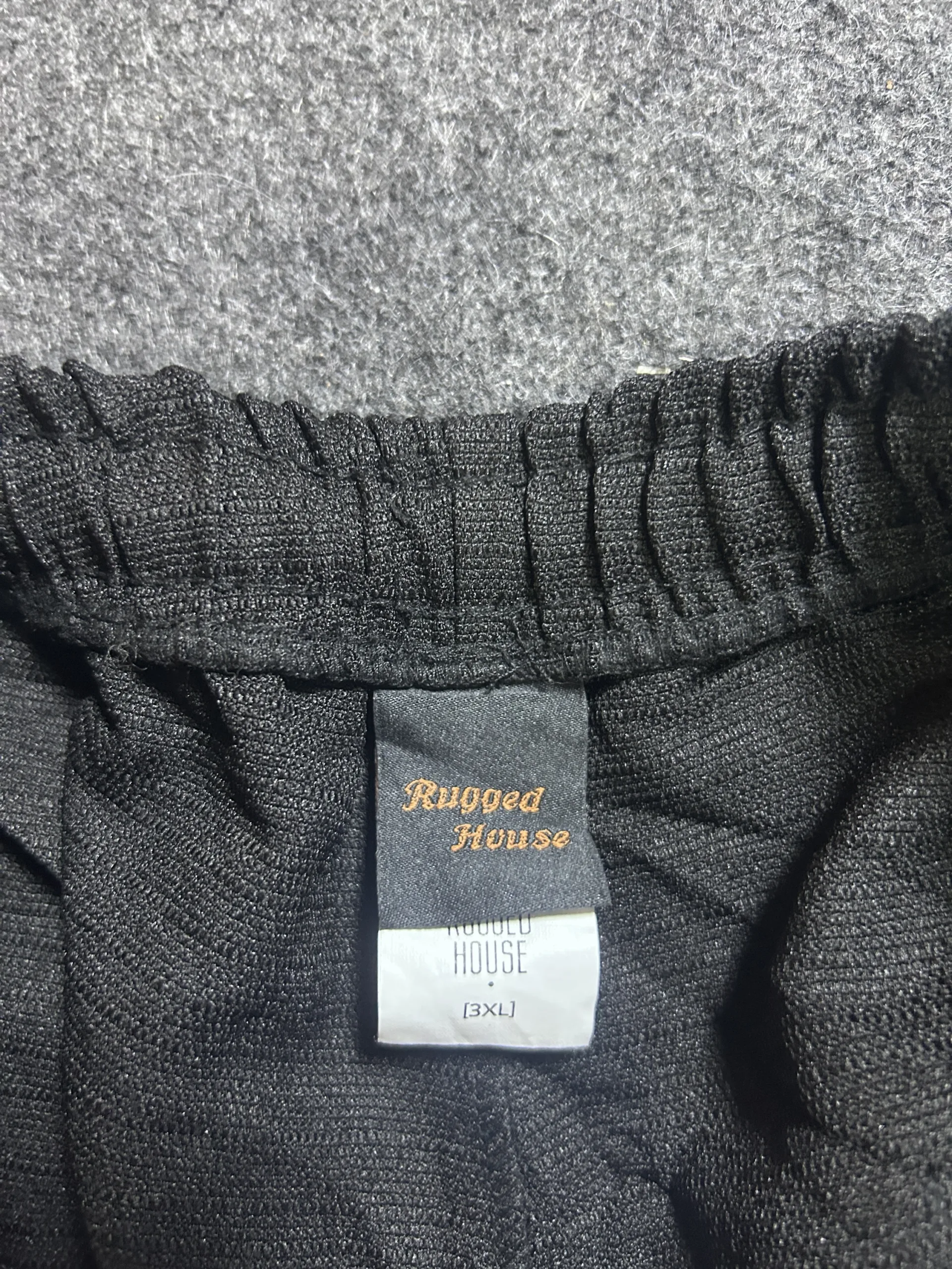 Rugged House Baggy Cargo-Style Pants Black Wide Fit Korean Made | 3XL