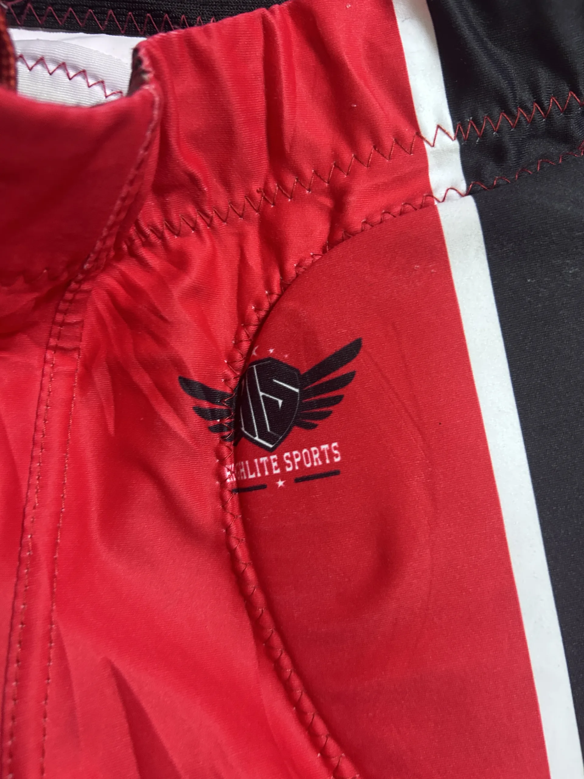 Elite Sports Padded Athletic Pants Red Black Performance Trousers | Waist 28
