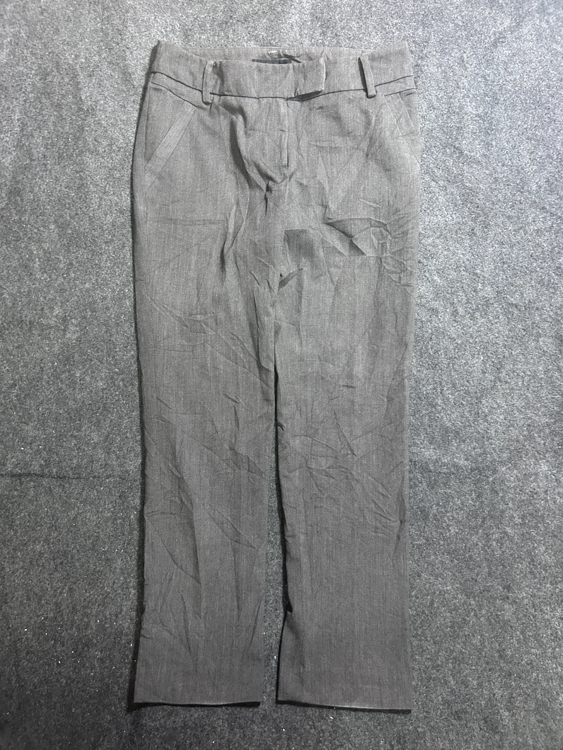 Alamode Women’s Grey Formal Trousers – Straight Fit Dress Pants | W30