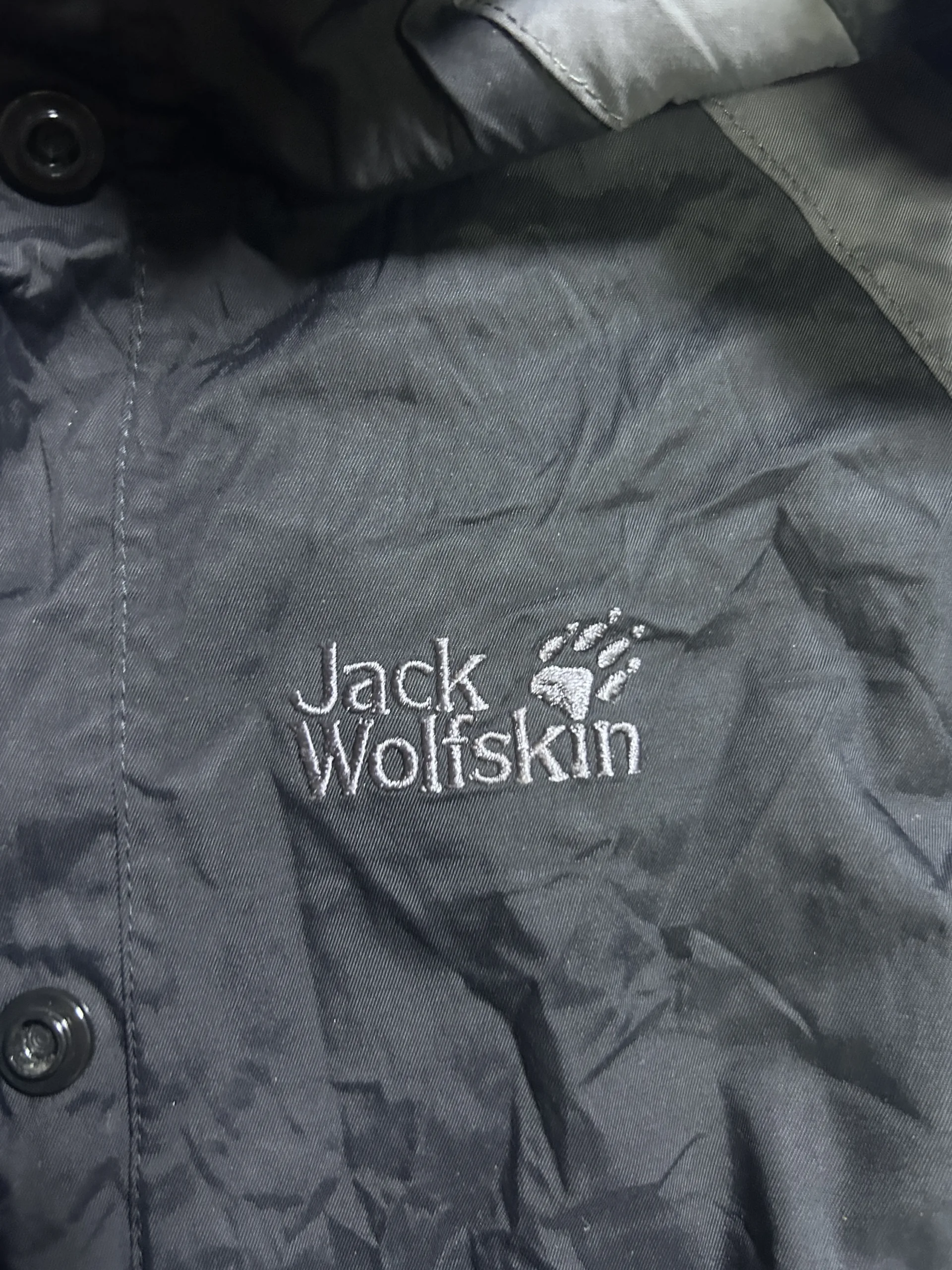 Jack Wolfskin Texapore Waterproof Hooded Outdoor Jacket Black Grey M