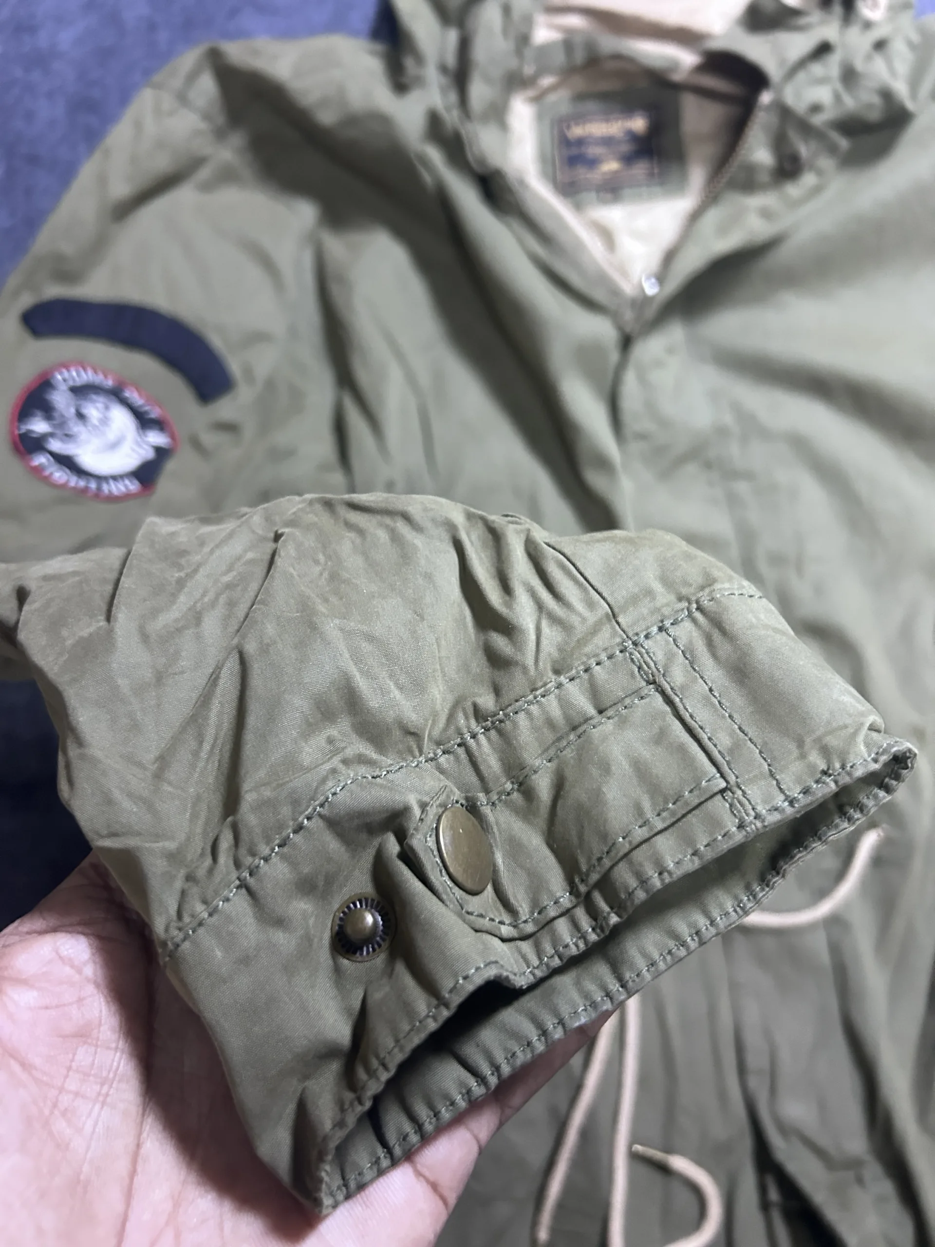 Jack & Jones Vintage CTHQ Olive Green Hooded Field Jacket  XXL