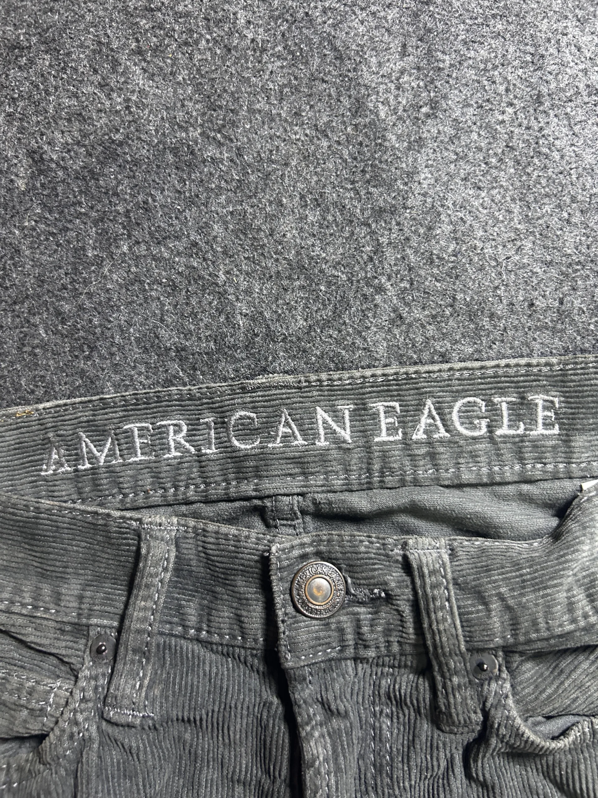 American Eagle Corduroy Straight Fit Pants – Grey | Waist 28
