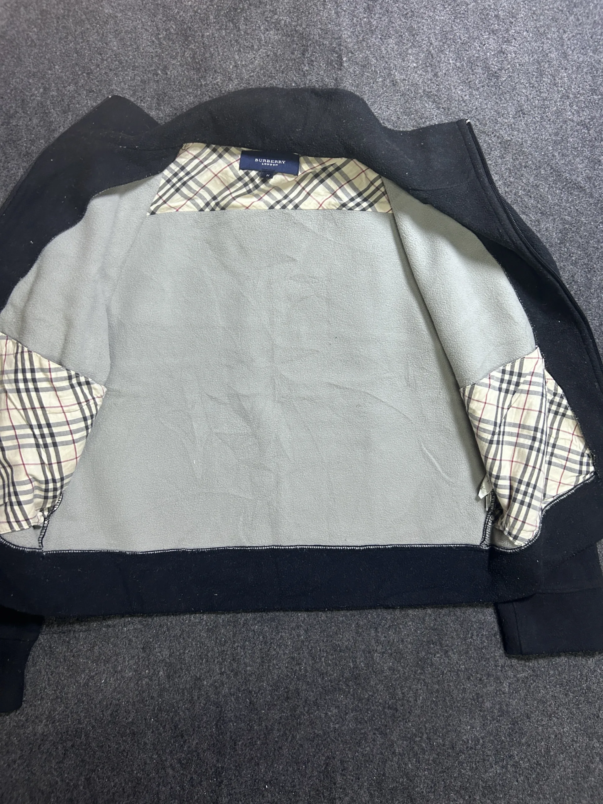 Burberry London Black Fleece Jacket Men’s M