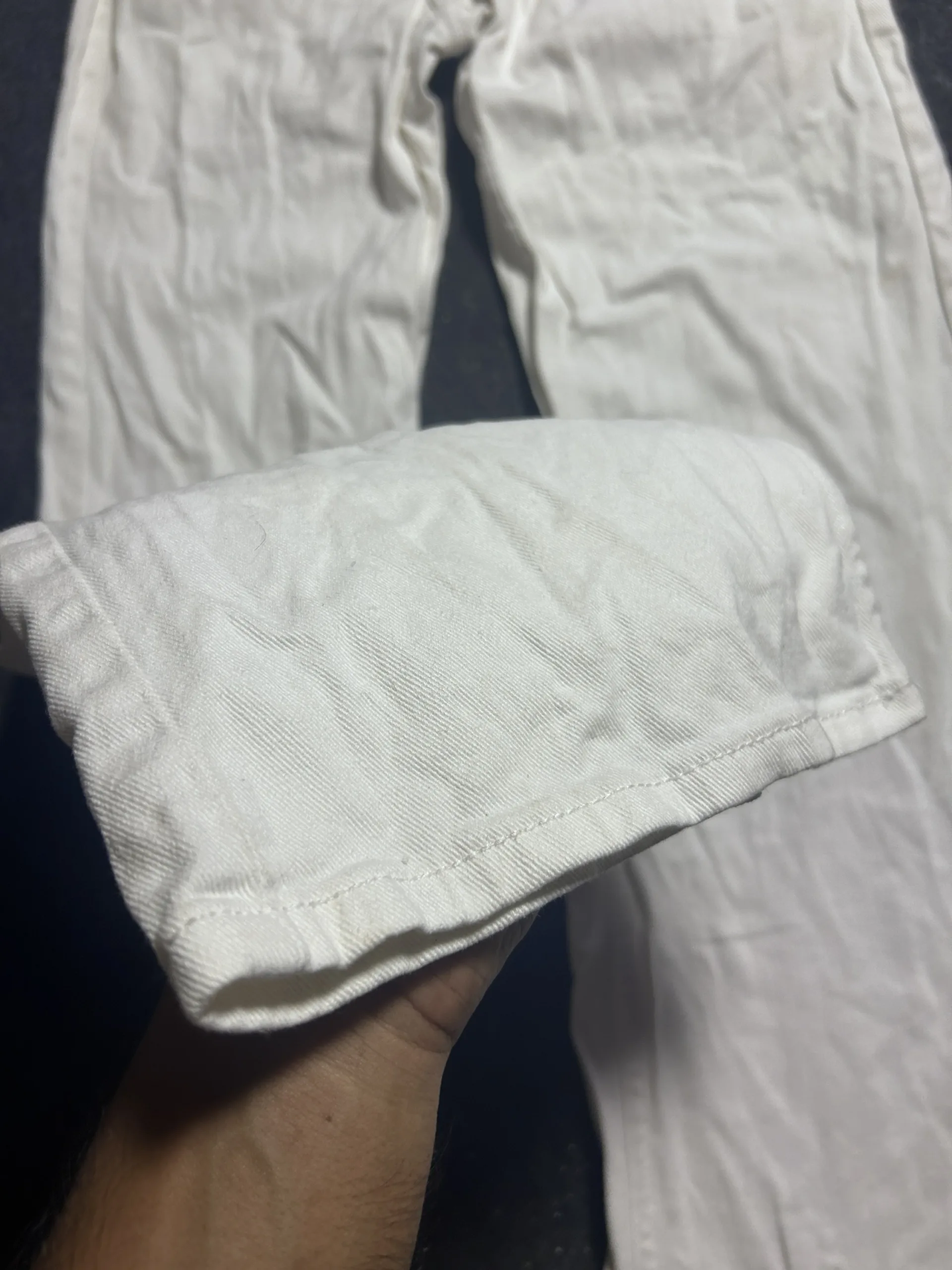 H&M Women’s White Wide Leg Jeans Low Rise Size 24 Waist