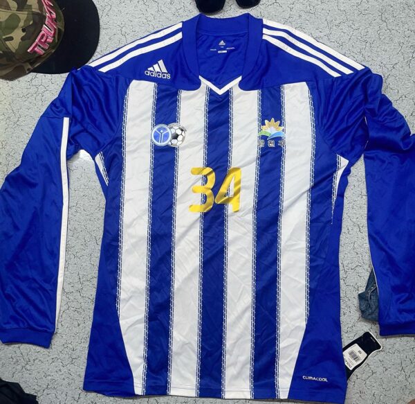 Adidas Football jersey blue and white