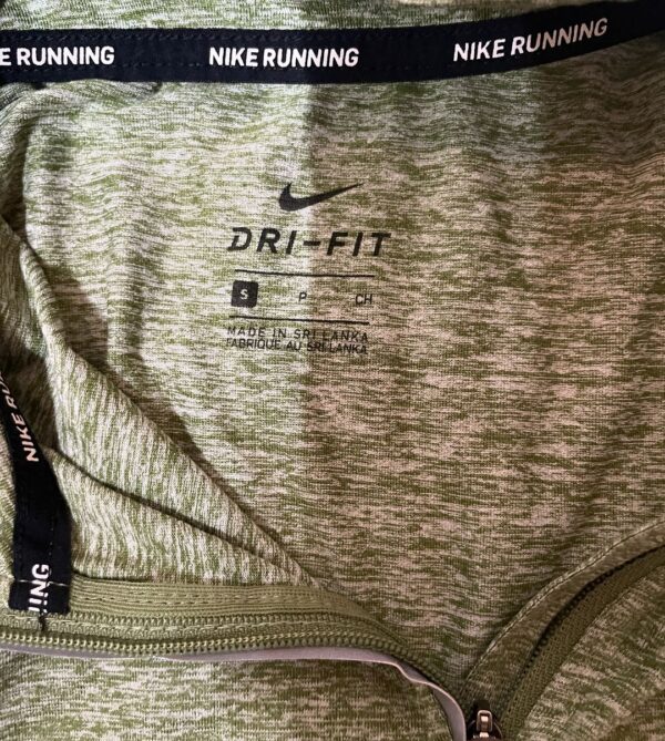 Nike Running Dry Fit Full Tshirt Green -S - Image 2