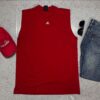 adidas Red Sleeveless Shirts for Men