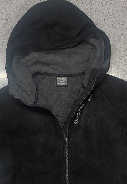 Discovery Hoodie Black Fleece Winter Jacket Size M