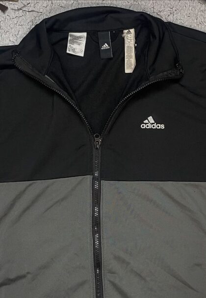 ADIDAS Men Charcoal Grey & Black MTS WV Ritual Colourblocked Sports Track jacket