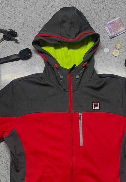 fila hoodie red jacket winter