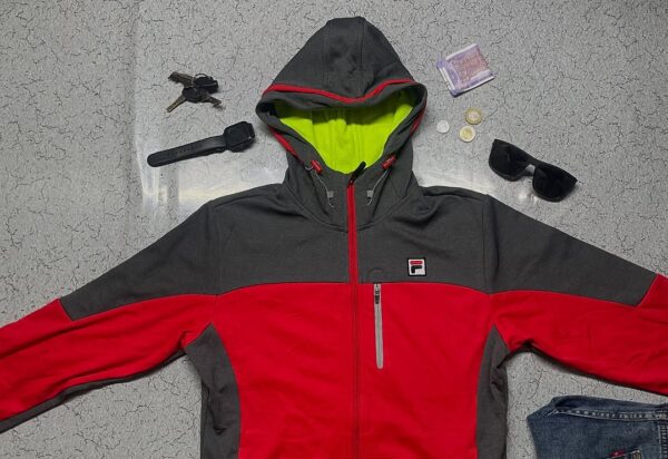 fila hoodie red jacket winter