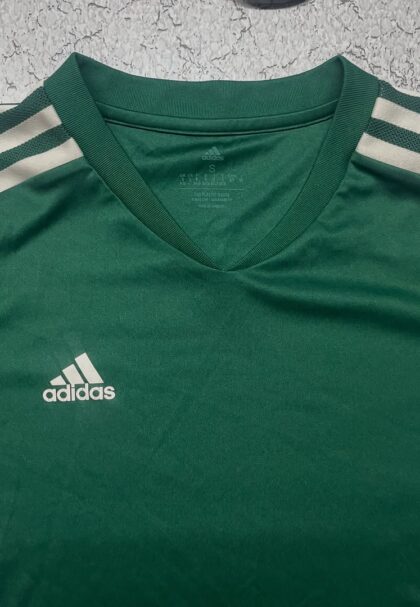 ADIDAS Mens Aeroready T-Shirt Top Medium Green Colourblock Polyester