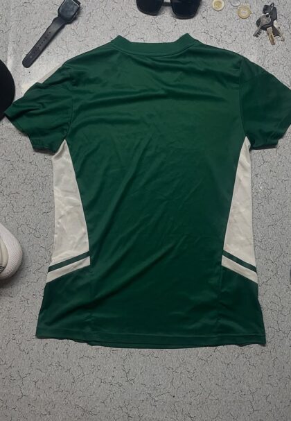 ADIDAS Mens Aeroready T-Shirt Top Medium Green Colourblock Polyester