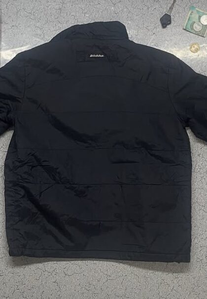 Dickies Black Puffer Jacket with Embroidery Logo