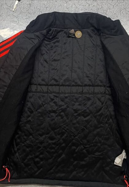 Adidas 3 Stripes Jacket removbal hoodie Red Black Colour Size M