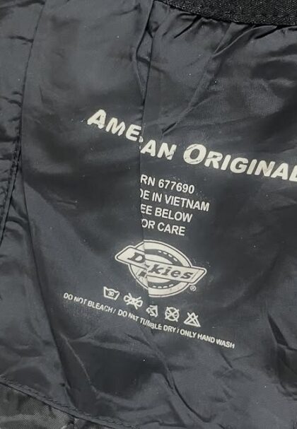 Dickies Black Puffer Jacket with Embroidery Logo