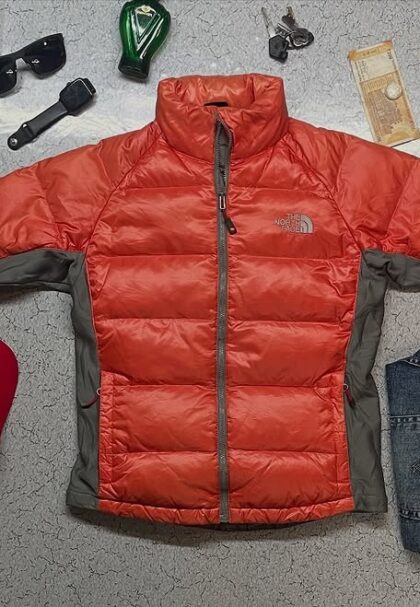 The North Face puffer Orange jacket for women- M Size