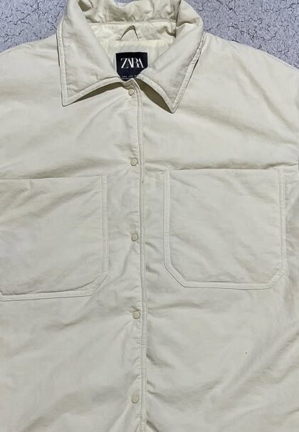 Zara Men's Lightweight overshirt Cream Colour -XXL