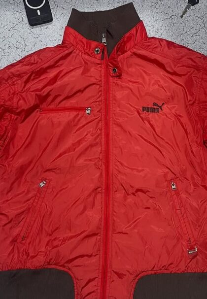 PUMA WINDBREAKER JACKET RED SIZE XL