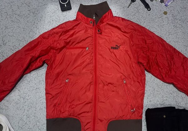 PUMA WINDBREAKER JACKET RED SIZE XL