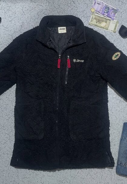 jEEP fleece parka jacket black