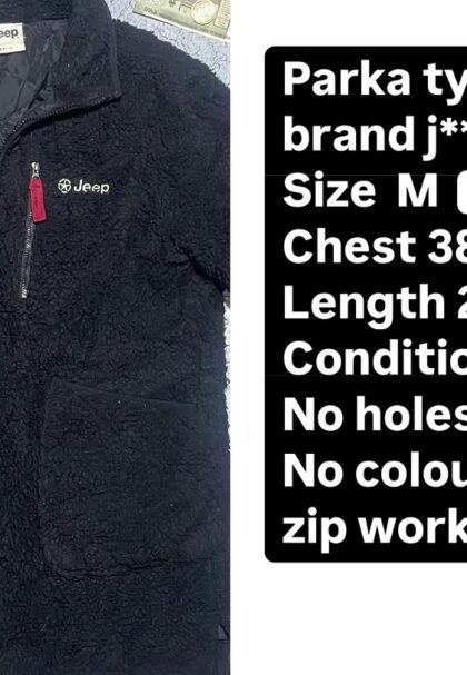 jEEP fleece parka jacket black