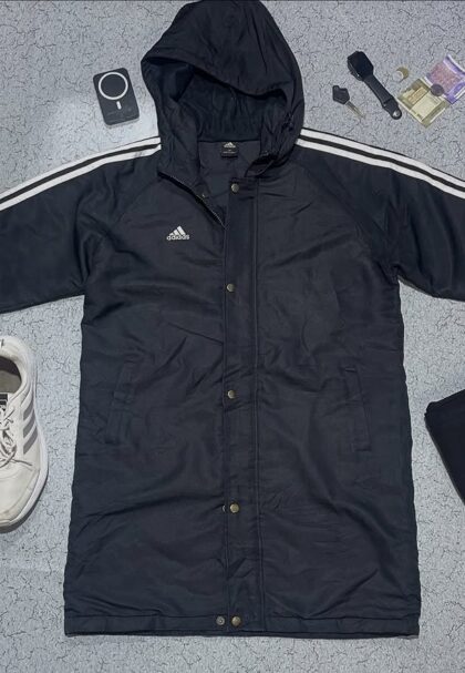 ADIDAS HOODIE PARKA JACKET MARTIAL ARTS BLACK SIZE M