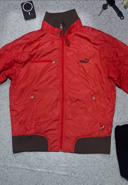 PUMA WINDBREAKER JACKET RED SIZE XL