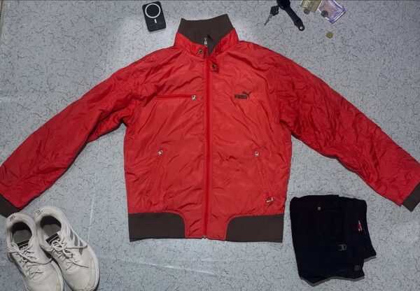 PUMA WINDBREAKER JACKET RED SIZE XL