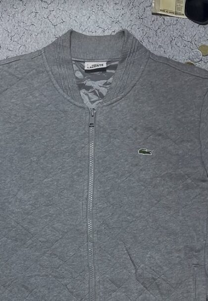 LACOSTE LIFESTYLE ZIPPED JACKET COLOUR GREY SIZE M