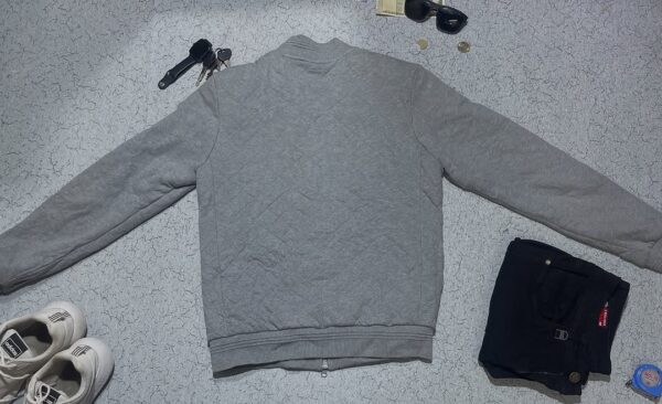 LACOSTE LIFESTYLE ZIPPED JACKET COLOUR GREY SIZE M