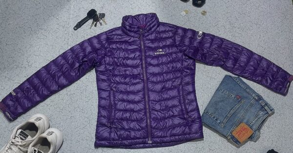 Eider padding jumper jacket duck down goose down lightweight purple EO vintage