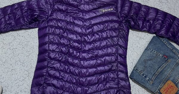 Eider padding jumper jacket duck down goose down lightweight purple EO vintage