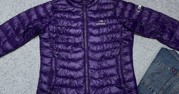 Eider padding jumper jacket duck down goose down lightweight purple EO vintage