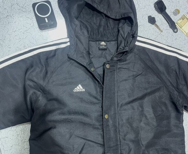 ADIDAS HOODIE PARKA JACKET MARTIAL ARTS BLACK SIZE M