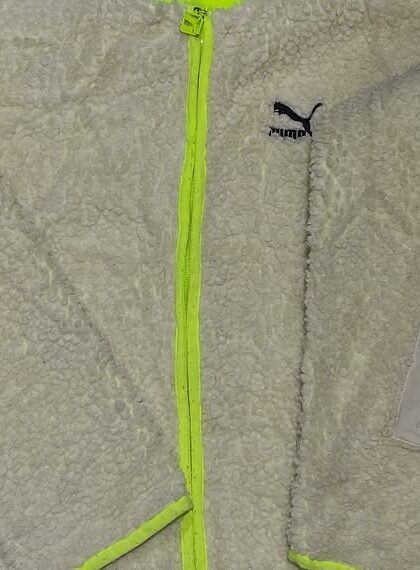 PUMA Trail sherpa FZ Jacket Minimalistic logo lamb's wool Zipper Creamy White Women's Jacket