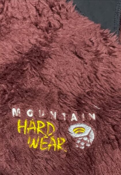 Mountain Hardwear Fuzzy Zip Up Maroon Burgundy Furry Fleece Jacket