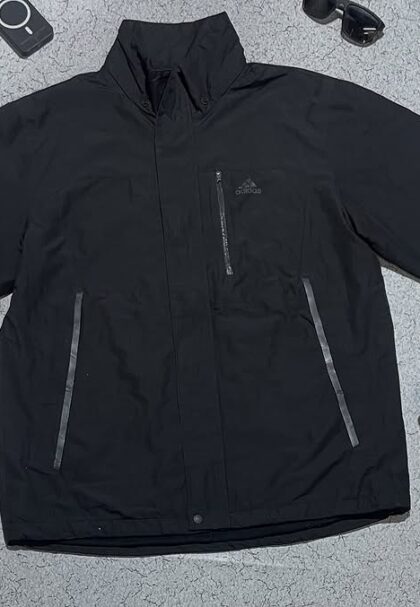 adidas black jacket size L