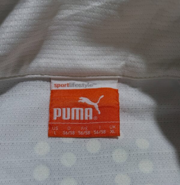 PUMA HALF ZIP UP TSHIRT SIZE L WHITE - Image 9
