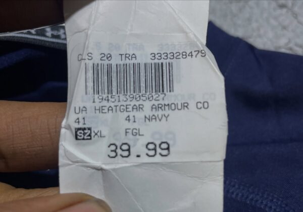 UNDER ARM HEATGEAR BODY FIT FULL SLEEVE TSHIRT SIZE  M - Image 2