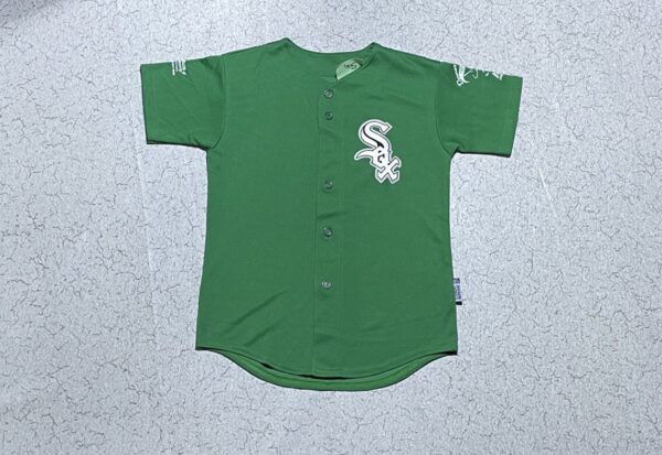 Men's Majestic MLB Authentic Chicago White Sox St Patricks Day Green Jersey 48