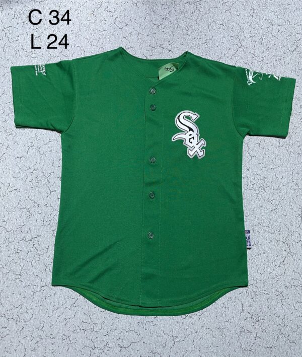 Men's Majestic MLB Authentic Chicago White Sox St Patricks Day Green Jersey 48 - Image 2