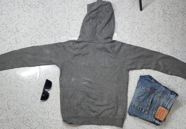 Nike Hoodie Men's Size S Gray Pullover Long Sleeve Sweatshirt Big Logo Casual - Image 4